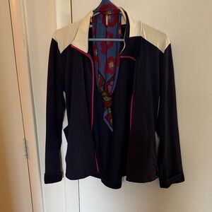 Ralph Lauren Black and Cream Suit Jacket